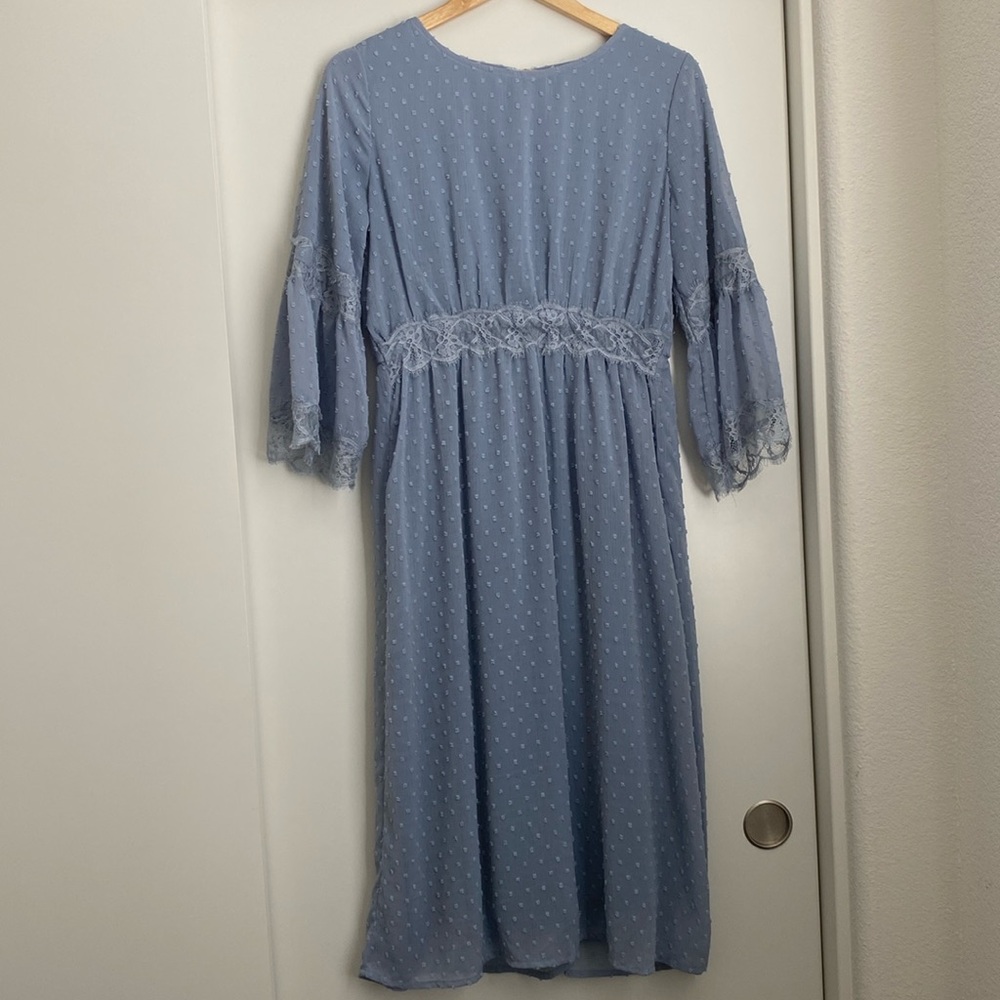 Polagram blue midi dress